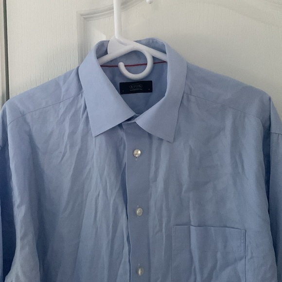 Eton Classic solid Blue Dress Shirt size 17 / 43‎ elegant office career - Picture 9 of 9